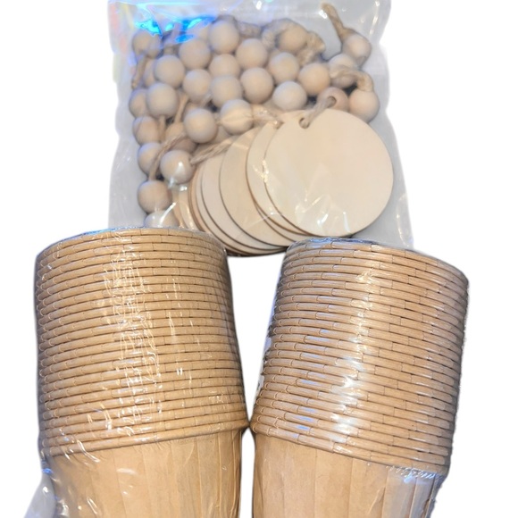 Tan Disposable Tableware Set for Parties - Picture 1 of 1